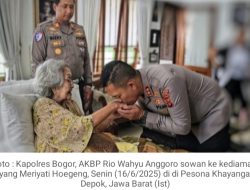 Kapolres Bogor Sowan ke Eyang Meri Hoegeng, Minta Doa Restu Peresmian Pos Gadog
