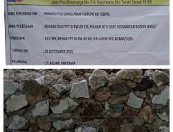Ada Dugaan Penyimpangan Material pada Proyek Rehabilitasi TPT di Kota Bogor